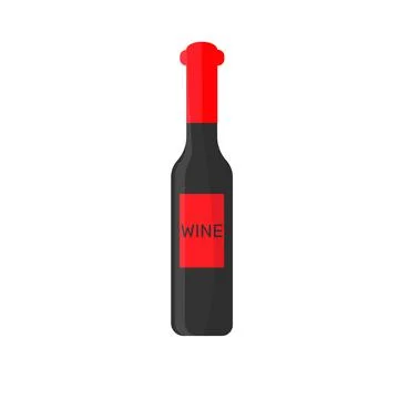 A bottle of wine Stock Illustration