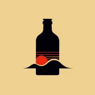 Bottle of wine Stock Illustration