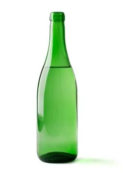 Bottle of wine isolated on a white Stock Photos
