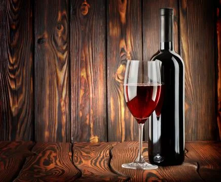 Bottle of wine Stock Photos