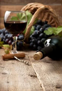 Bottle of wine Stock Photos