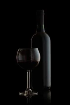 Bottle of  wine. Stock Photos