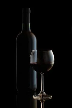 Bottle of  wine. Stock Photos