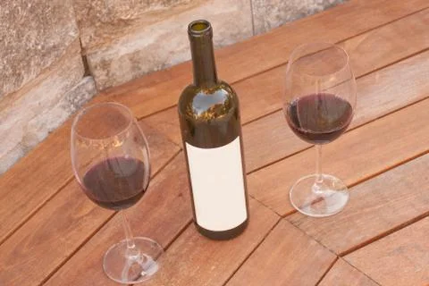 Bottle of wine Stock Photos