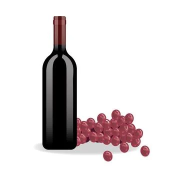 Bottle of Wine red Illustrazione stock