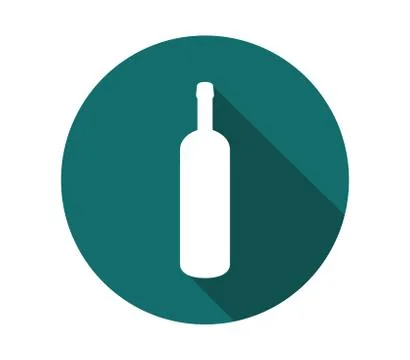 Bottle of wine on a white background Stock Illustration