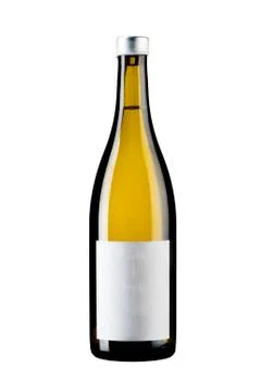 Bottle wine on white Stock Photos