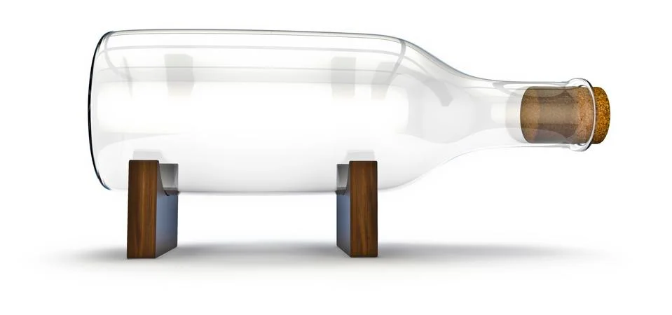 Bottle without a ship 스톡 일러스트