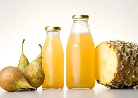 Bottled fruit and vegetable extract 写真素材