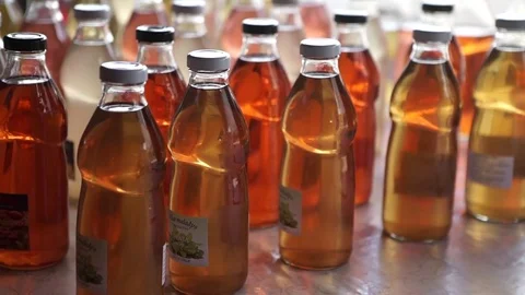 Bottled healthy syrup Stock Footage 79075448