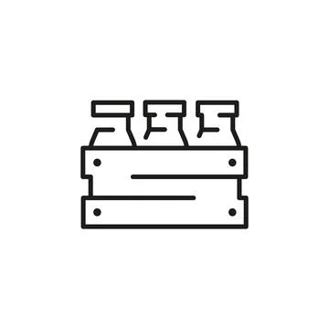 Bottled Milk Icon Stock Illustration