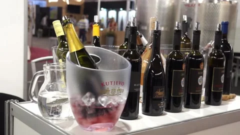Bottled Wine Stock Footage 172382434