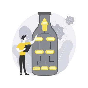 Bottleneck analysis abstract concept vector illustration. イラスト素材