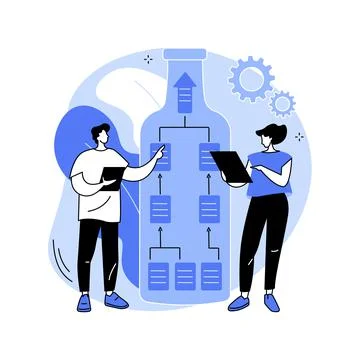 Bottleneck analysis abstract concept vector illustration. イラスト素材