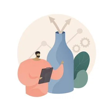 Bottleneck analysis abstract concept vector illustration. イラスト素材