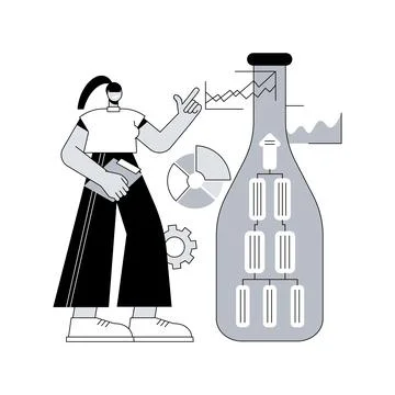 Bottleneck analysis abstract concept vector illustration. イラスト素材