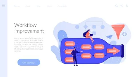 Bottleneck analysis concept landing page. イラスト素材