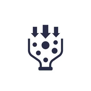 Bottleneck analysis icon on white イラスト素材