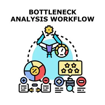 Bottleneck analysis workflow for business optimization 库存插图