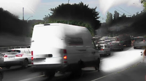 Bottleneck in a city (Mix) Stock-Footage 66857786