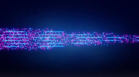 Bottleneck effect with limited flow through bottleneck concept, Traffic jam Stock Illustration