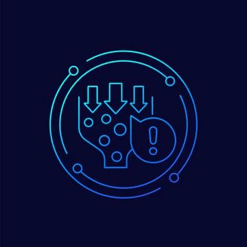 Bottleneck icon for web, linear design イラスト素材