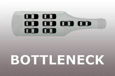 BOTTLENECK - traffic concept イラスト素材
