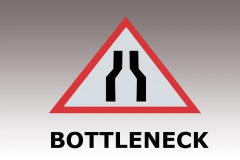 BOTTLENECK - traffic concept イラスト素材