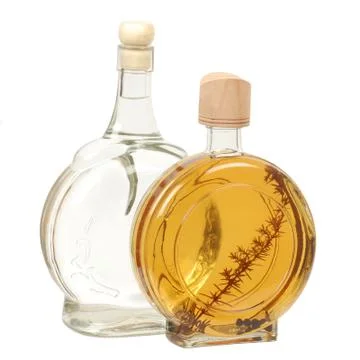 Bottles of alcohol Stock Photos