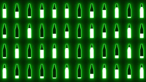 Bottles background (green) Stock Footage 70503304