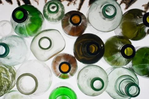 Bottles background Stock Photos
