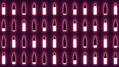 Bottles background (purple) Stock Footage 70400267