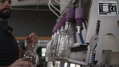 Bottles being filled Stock Footage 137674107