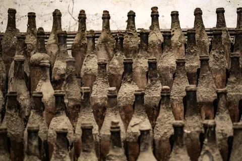 Bottles in bodega Фото
