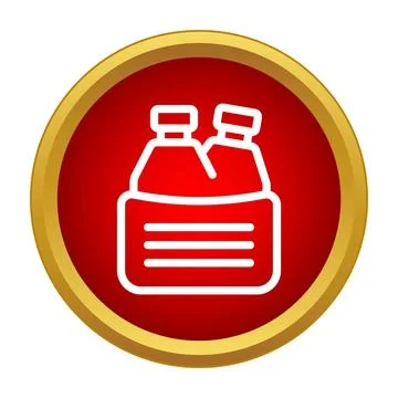 Bottles in box packaging icon for beverages Stock Illustration