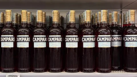 Bottles of Campari 写真素材