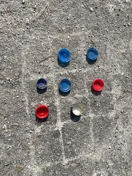Bottles cap with different colours laying on the stone somewhere at himacha.. Stock Photos
