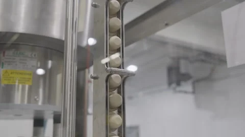 Bottles Caps on Production Line Stock Footage 260262672