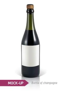 Bottles of champagne Stock Illustration