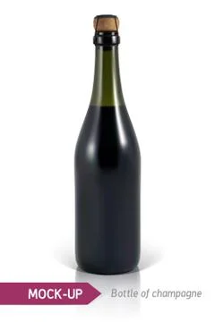 Bottles of champagne Stock Illustration
