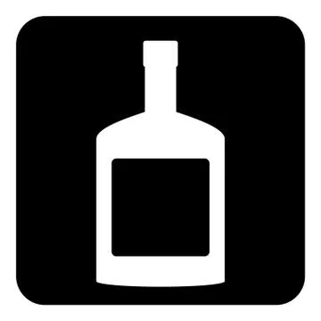 Bottles of cognac button Stock Illustration