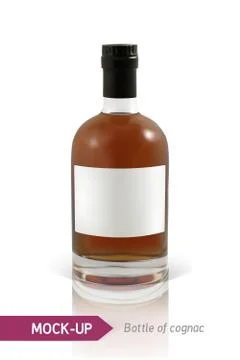 Bottles of cognac Illustrazione stock