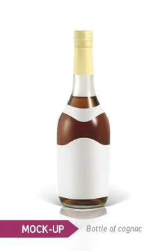 Bottles of cognac Stock Illustration