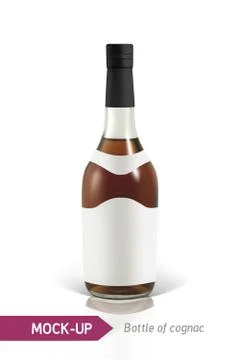 Bottles of cognac Stock Illustration