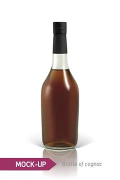 Bottles of cognac Stock Illustration