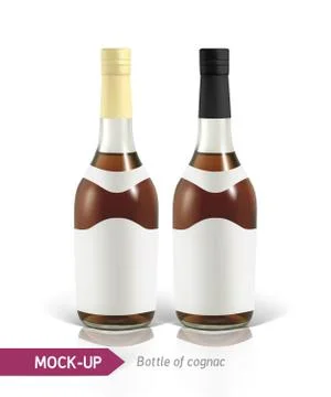 Bottles of cognac Stock Illustration