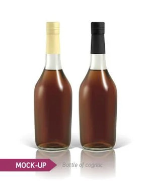 Bottles of cognac Stock Illustration