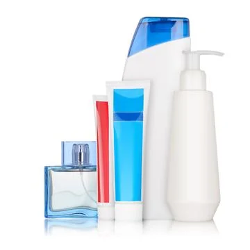 Bottles with cosmetics Stock Photos