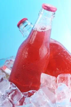 Bottles  with drink Stock Photos