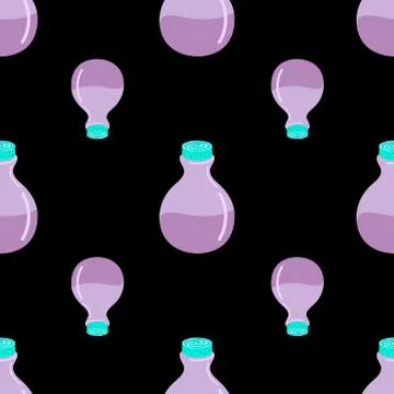 Bottles with Elixir seamless pattern Stock Illustration